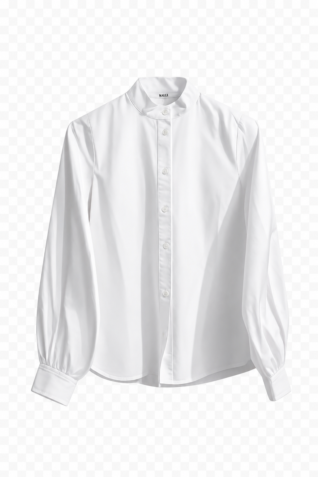 Bluse mit Stehkragen white