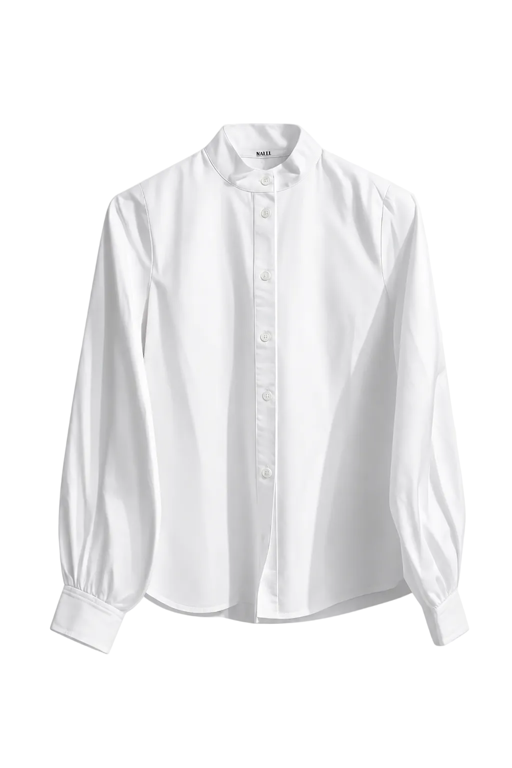 Narli Bluse mit Stehkragen white