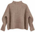 Pullover weit im Patentmuster choco