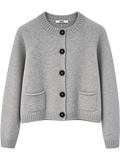 Narli Strickjacke Cashmere grey meliert