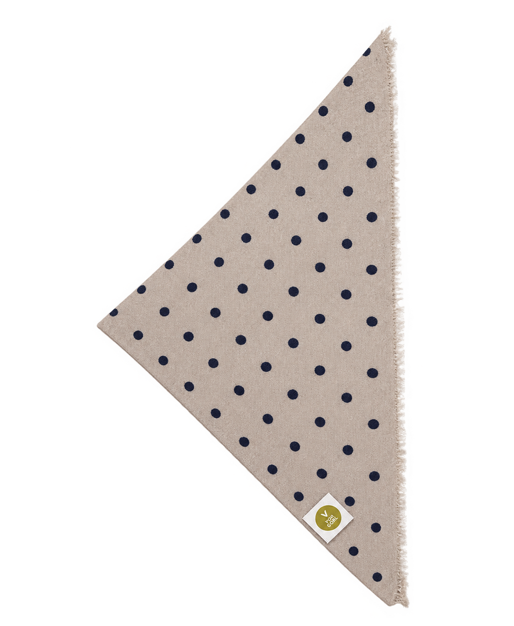 V VON GOAT Bandana Polka Dots Sandy/Orca XL mit Fransen