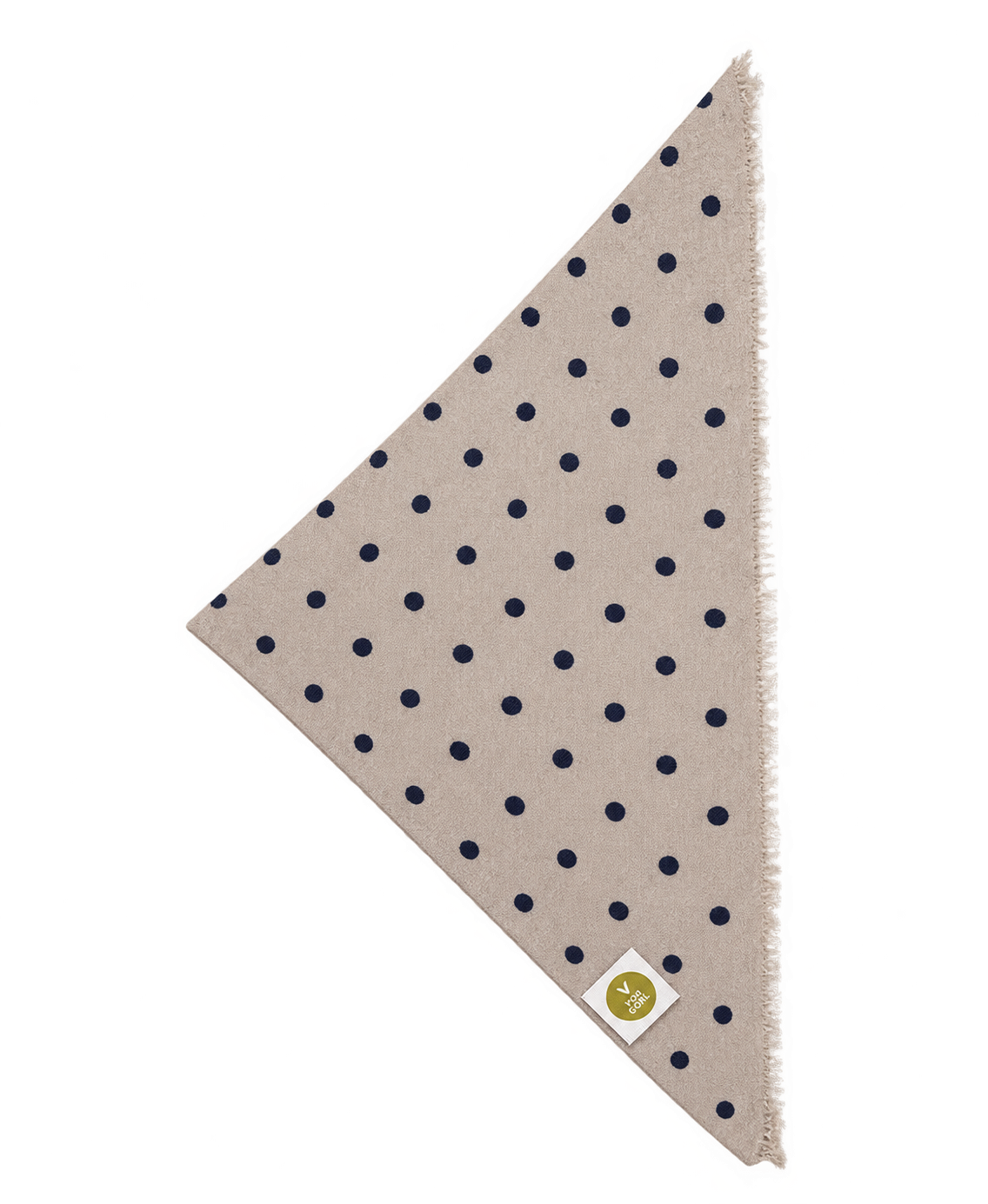 V VON GOAT Bandana Polka Dots Sandy/Orca XL mit Fransen