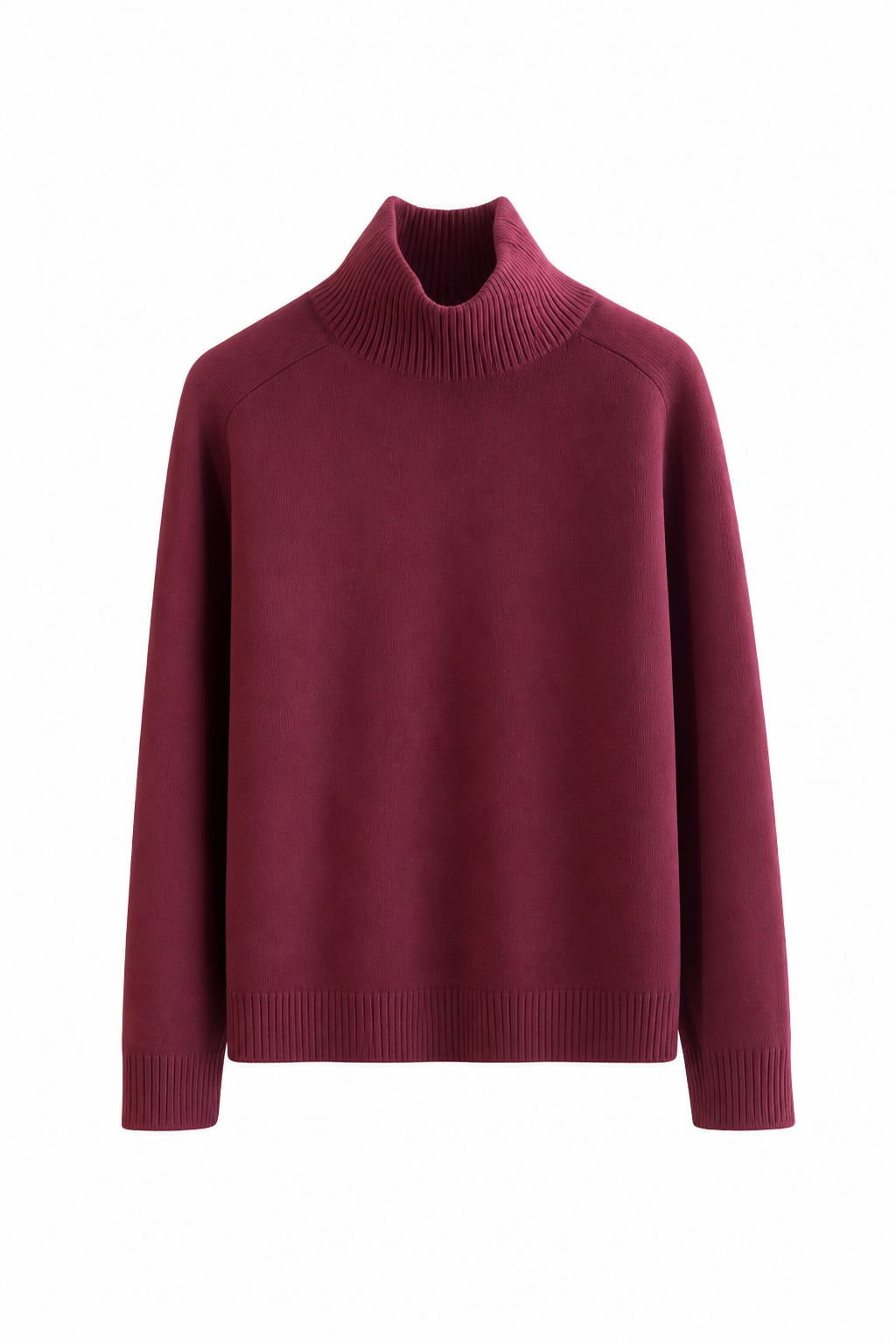 Pullover weit mit Rollkragen granata