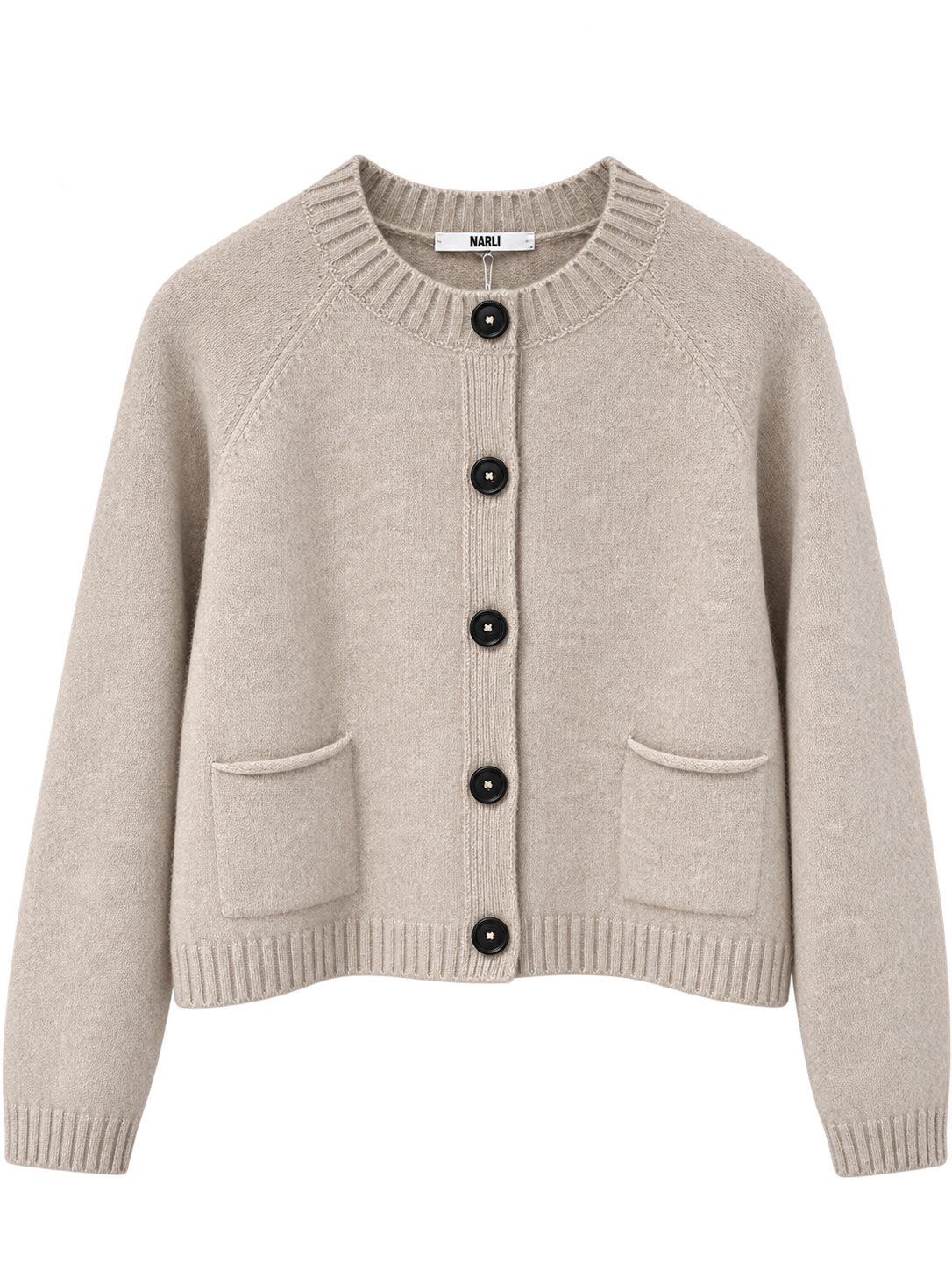 Narli Strickjacke Cashmere sand meliert