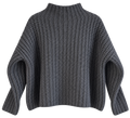 Pullover weit im Patentmuster graphite