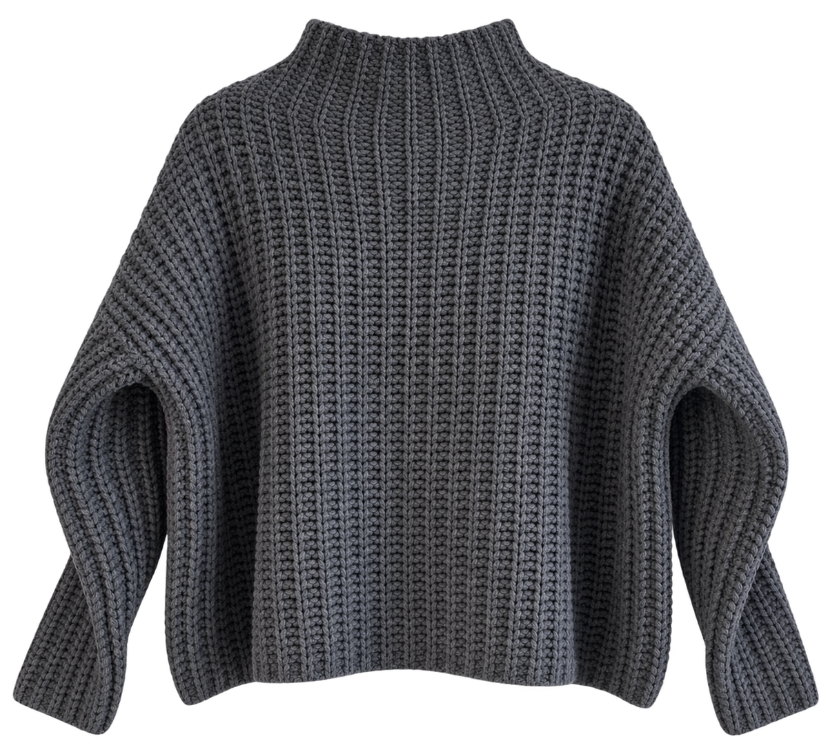 Pullover weit im Patentmuster graphite