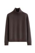 Pullover weit mit Rollkragen mocha
