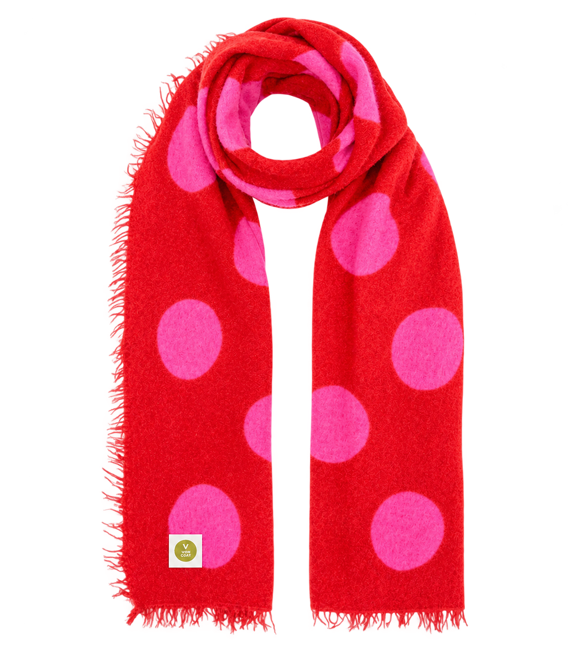 V VON GOAT Schal Polka Dots Orange Daisy/Sugar Plum