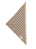 V VON GOAT Bandana Polka Dots Greige/Canteen XL mit Fransen