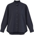Bluse cool wool night/dklblau
