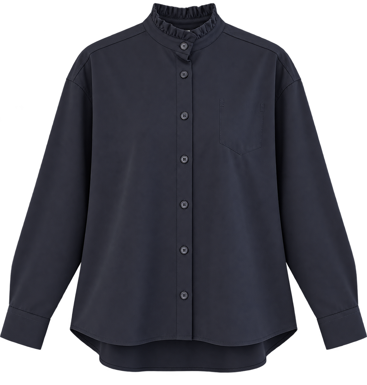 Bluse cool wool night/dklblau