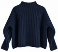 Pullover weit im Patentmuster night
