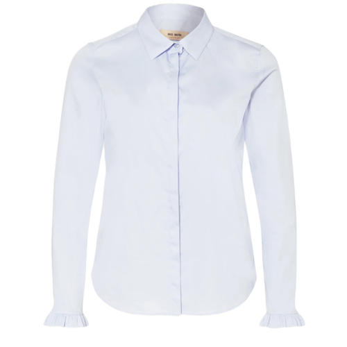 Bluse Mattie Flip Shirt Rüschenbluse lightblue