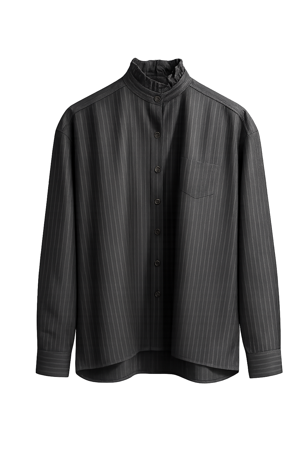 Bluse / Blusenjacke Nadelstreifen choko