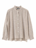 Bluse braun weiß gemustert