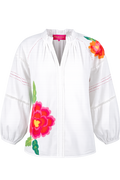 Bluse mit Blumenstickerei