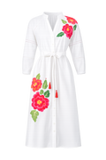 Kleid mit Blumenstickerei