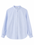 Bluse mit Stehkragen blue stripe