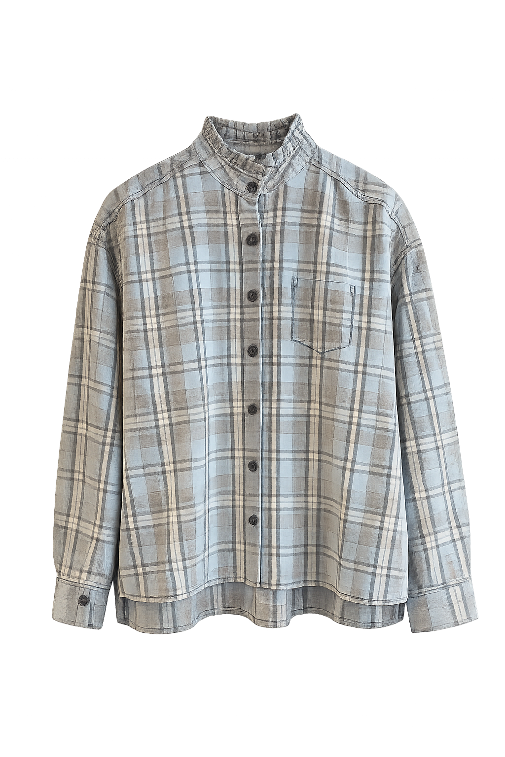 Bluse kariert blue check