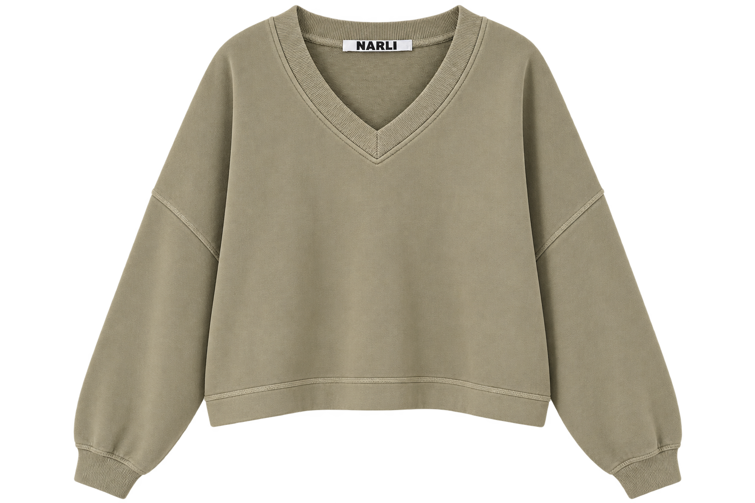 Narli Sweater weit olive