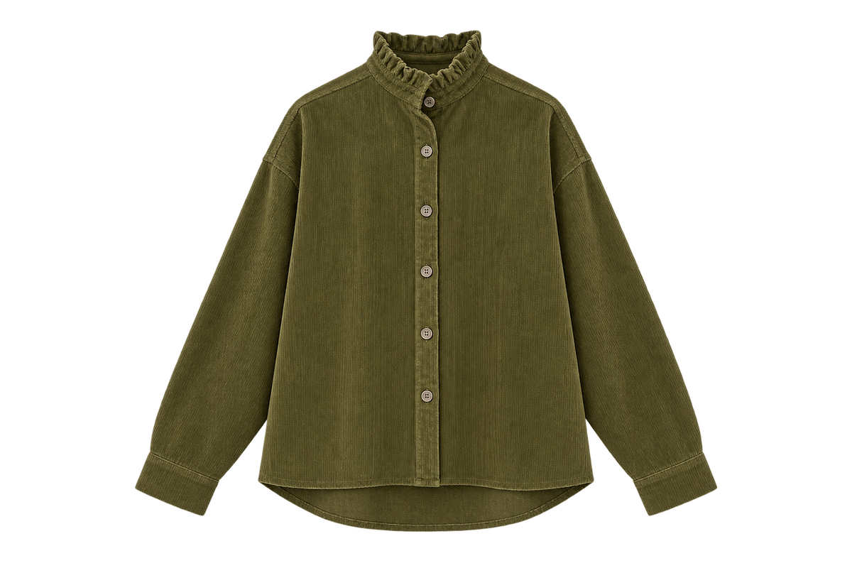 Narli Bluse / Blusenjacke Cord khaki