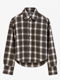 Bluse mit Hemdblusenkragen earth-check