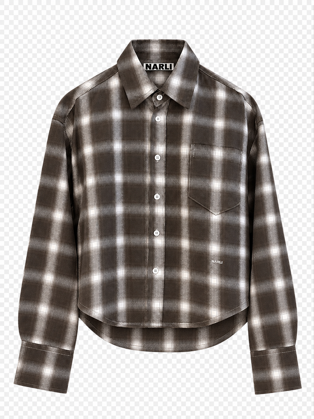 Bluse mit Hemdblusenkragen earth-check