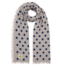 V VON GOAT Schal Polka Dots Sandy/Dark Blue