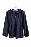 Bluse night mit Stickerei