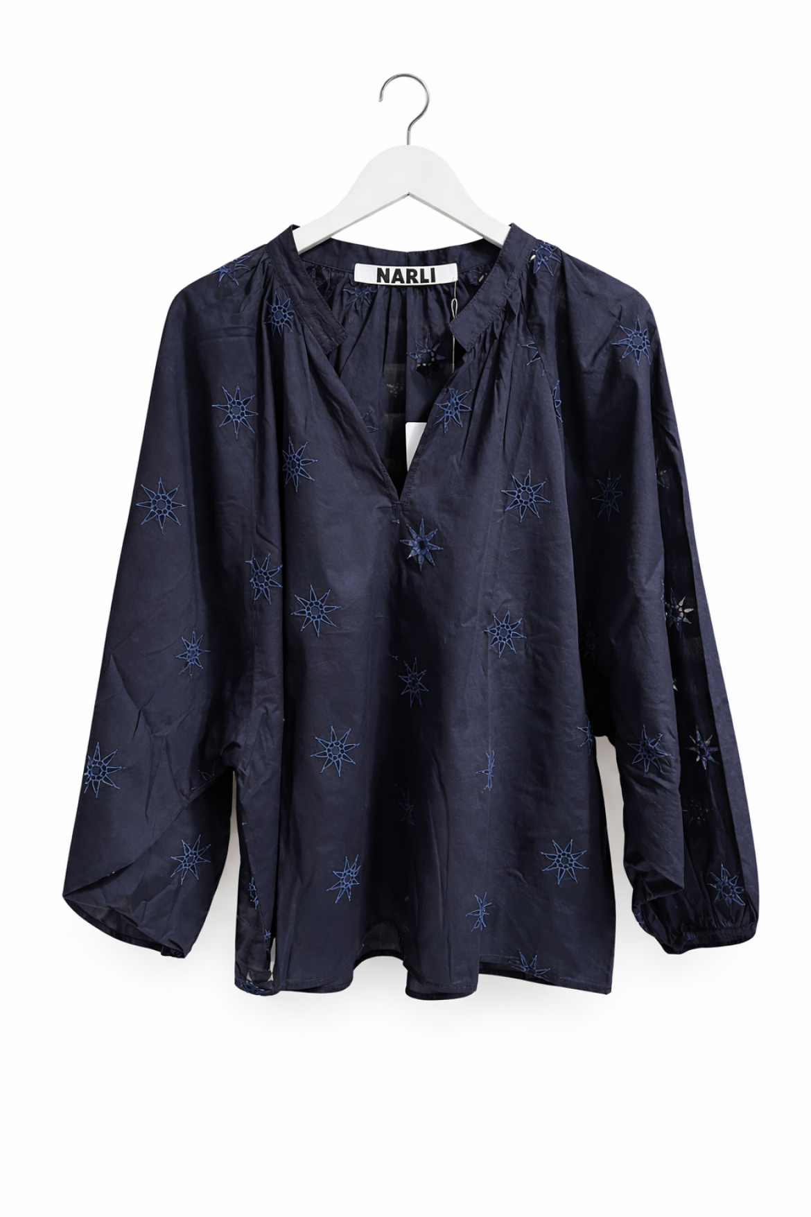 Bluse night mit Stickerei